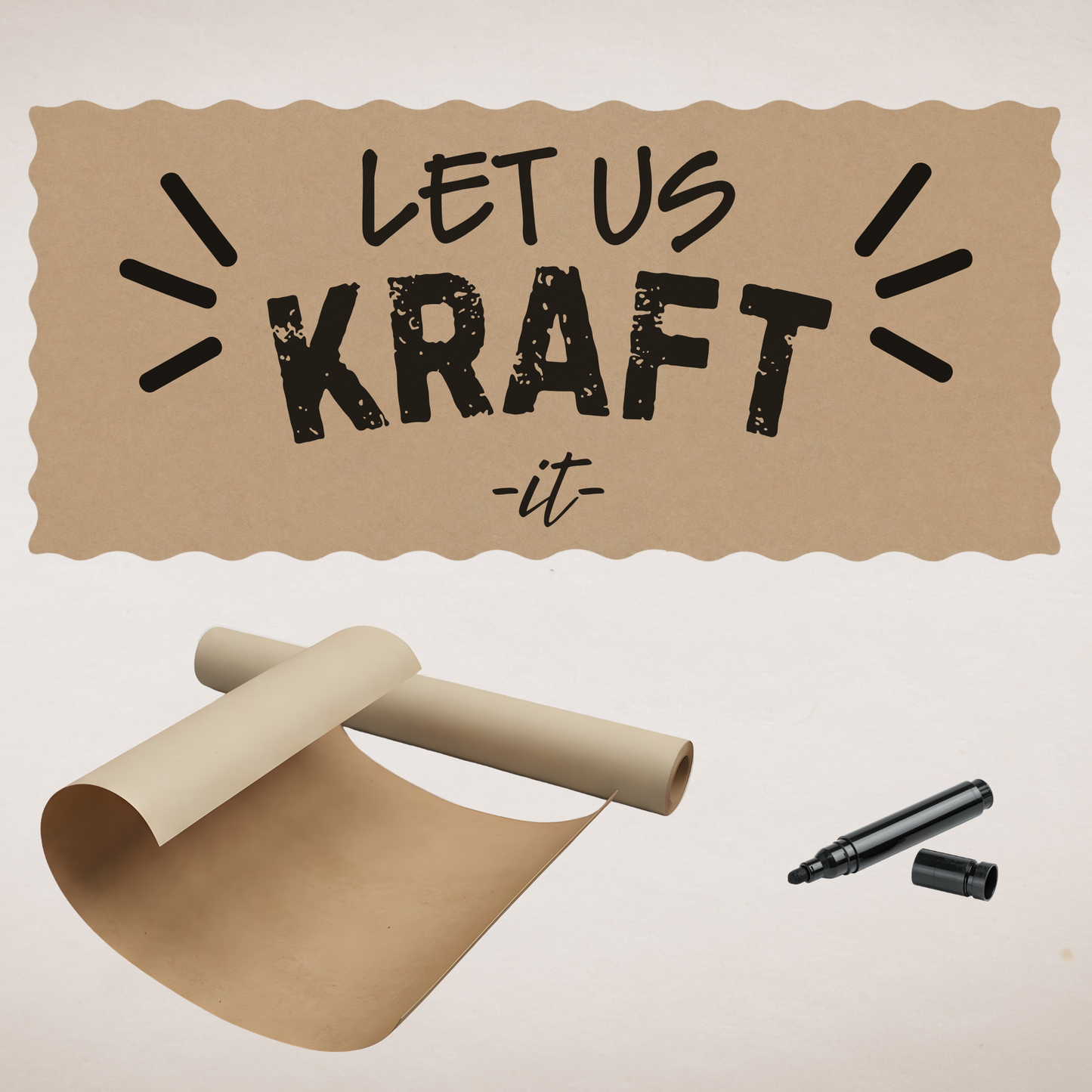 Kraft Paper Banner - Let us kraft it