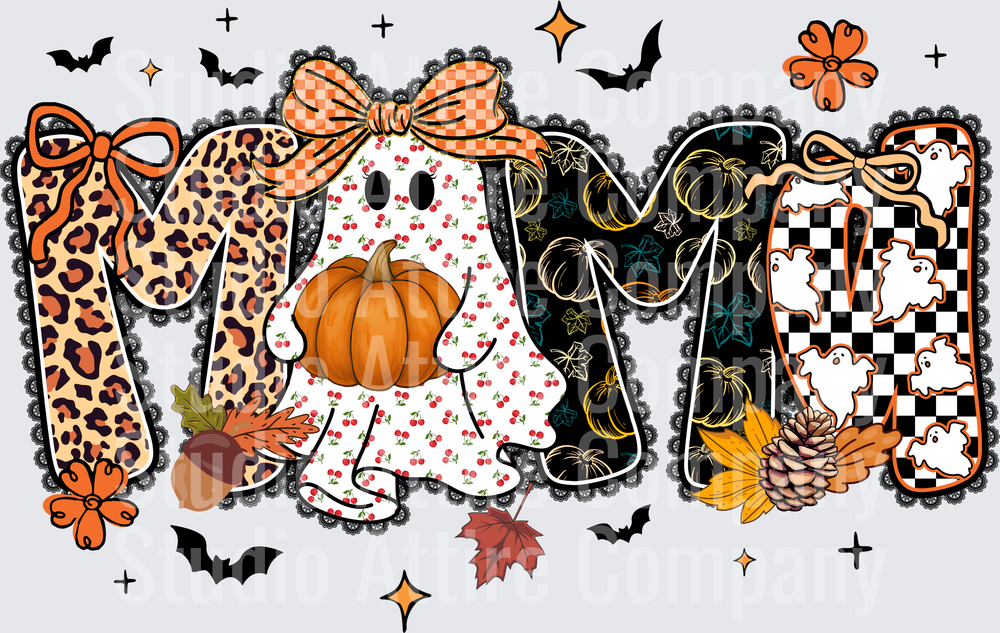 Preppy Halloween Names, DTF Heat Transfer - Raw Image