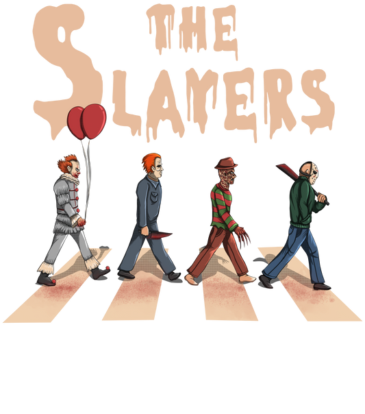 The slayers, horror heat transfer, no shirt