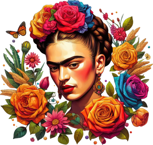 Transferencia de calor de Frida Kahlo, prensa y despega, sin camiseta 