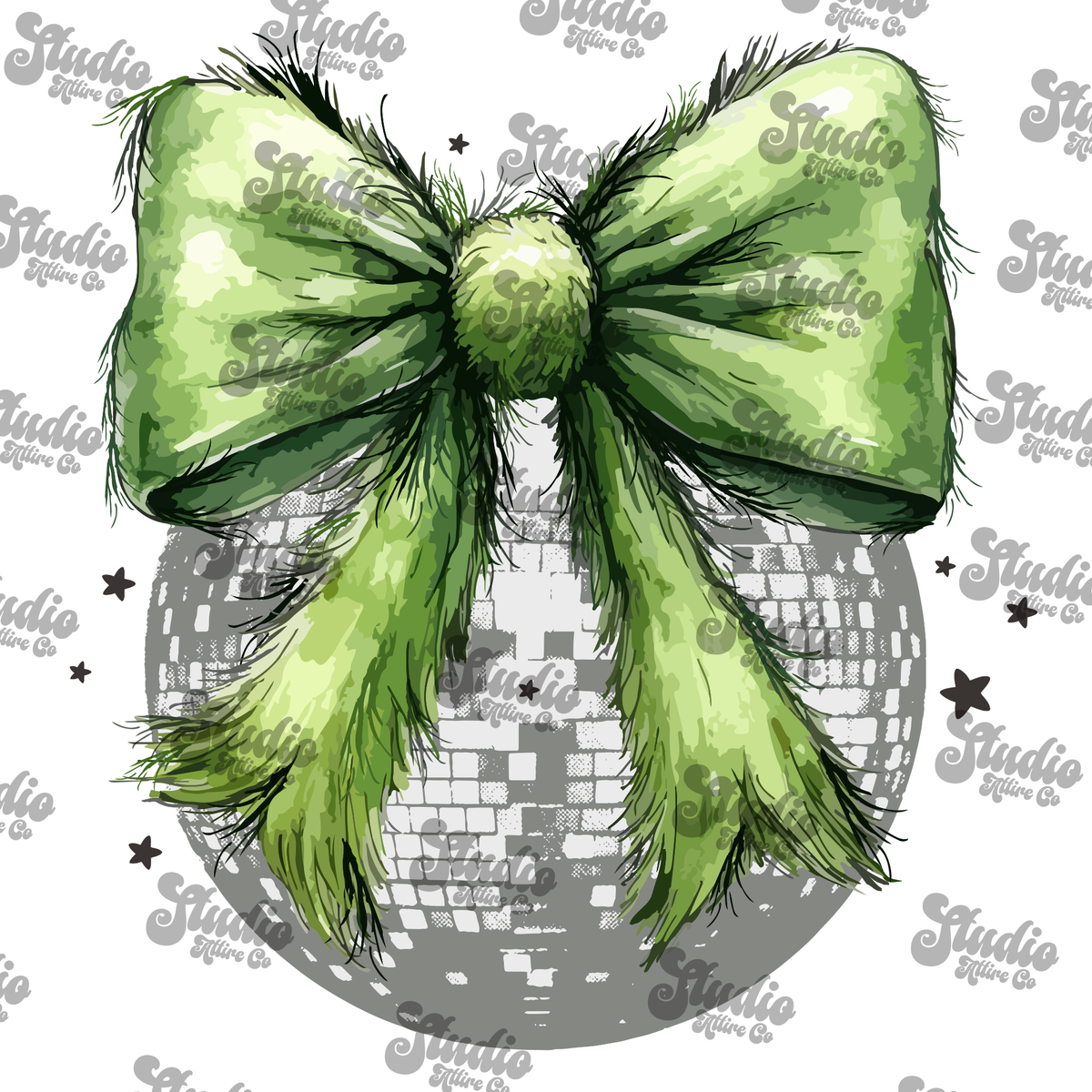 Grinch disco ball, DTF Heat Transfer