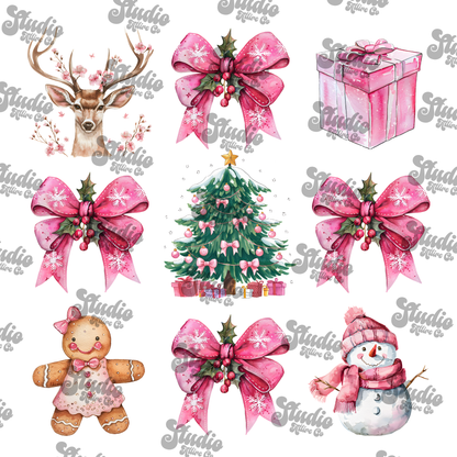 pink winter-wonderland aesthetic, DTF Heat Transfer