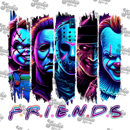 Horror Friends, DTF Heat Transfer