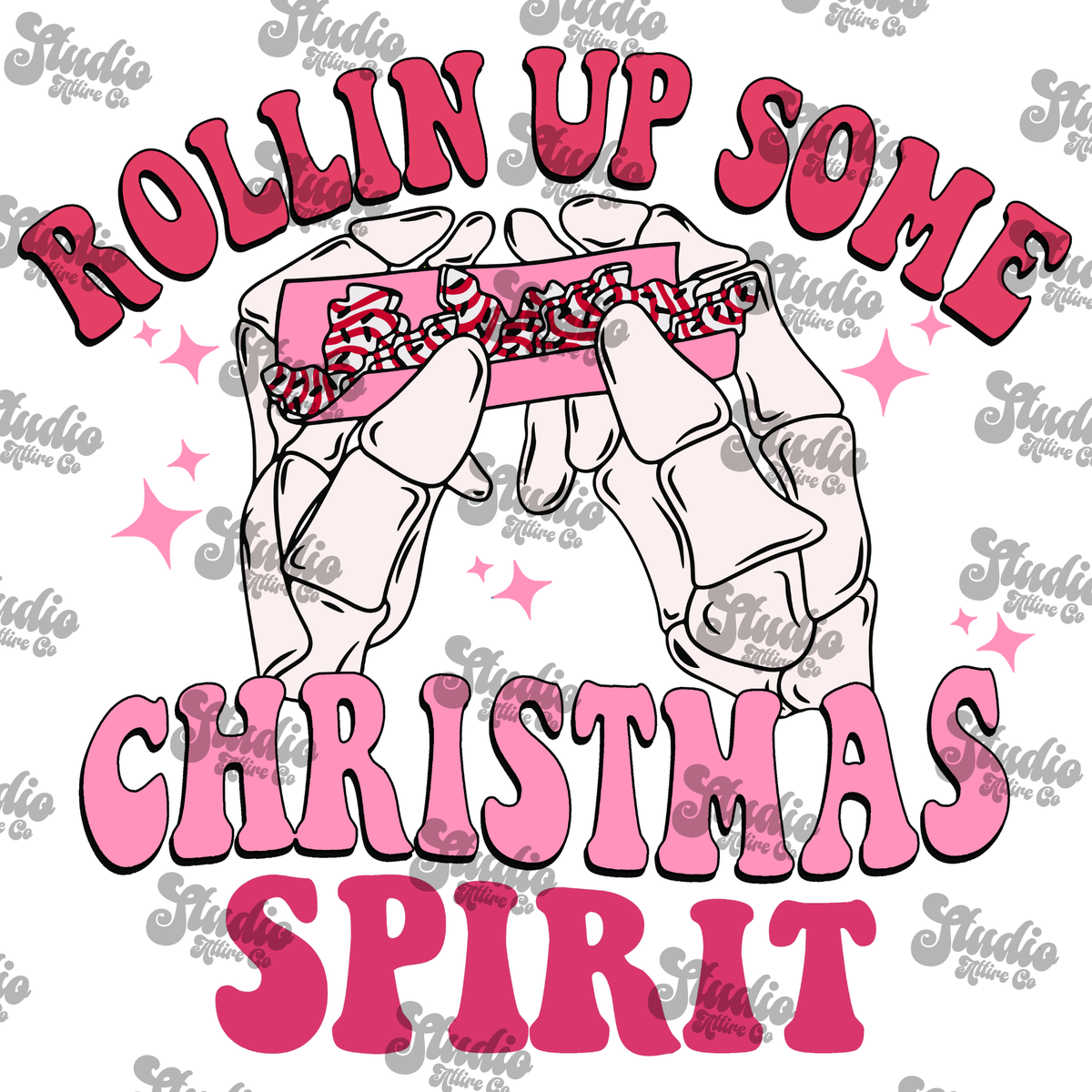 Rolling Christmas spirit, DTF Heat Transfer
