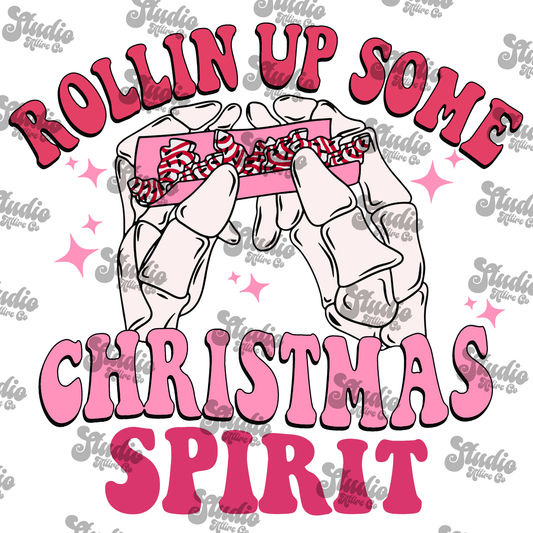 Rolling Christmas spirit, DTF Heat Transfer
