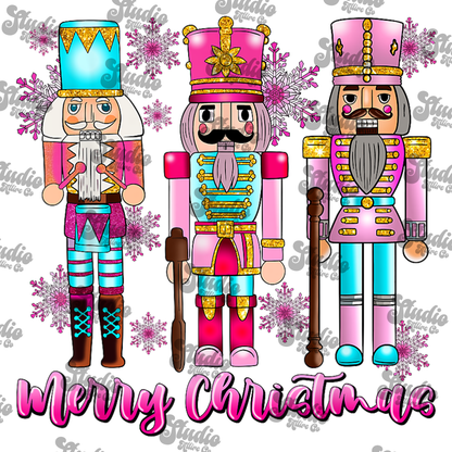 Merry Christmas nutcracker, DTF Heat Transfer