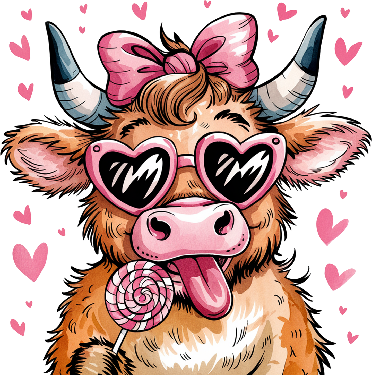 Cow, valentines, heat transfer, press and peel, no shirt, made to order