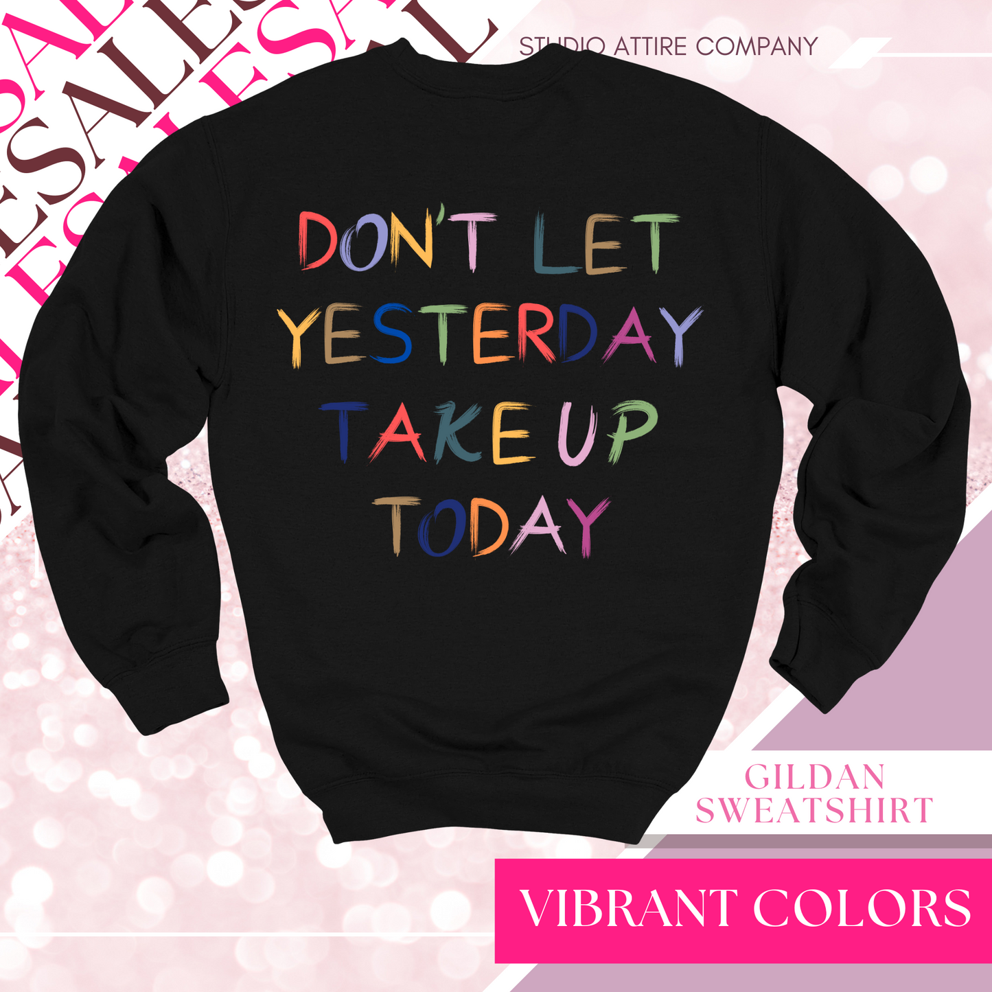 Quote, Colored letters, Graphic sweatshirt, Black, heat transfer, Valentine