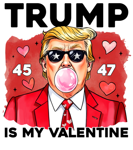 Trump, valentine, heat transfer, press and peel, no shirt, made to order