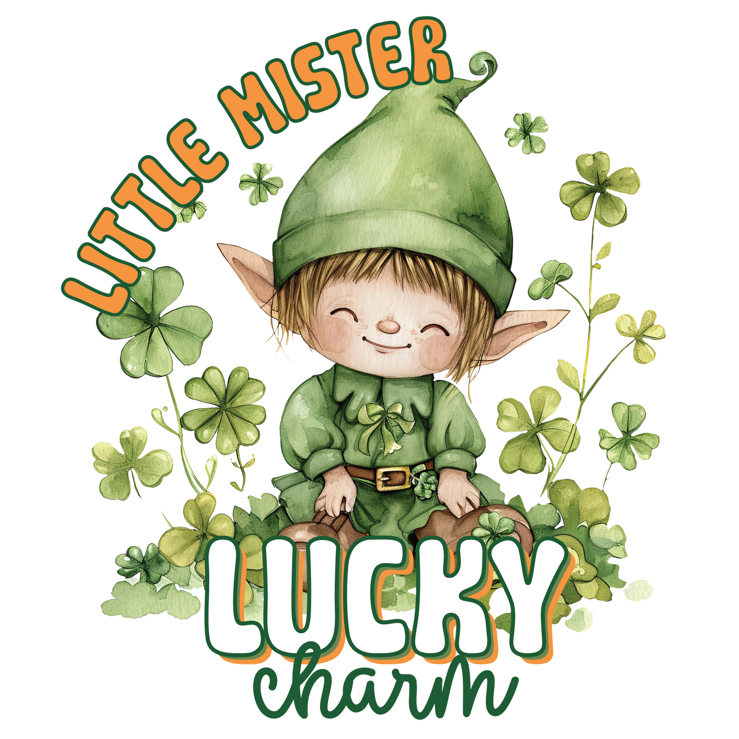 Little mister, St. Patty, heat transfer, press and peel, no shirt, made to order