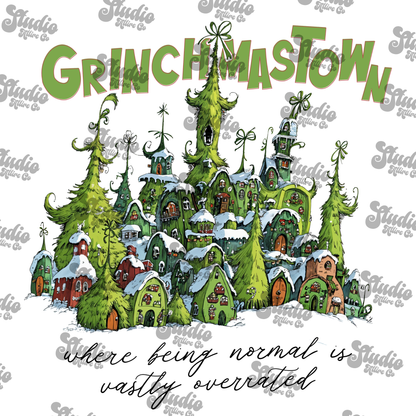 Grinchmas town, DTF Heat Transfer