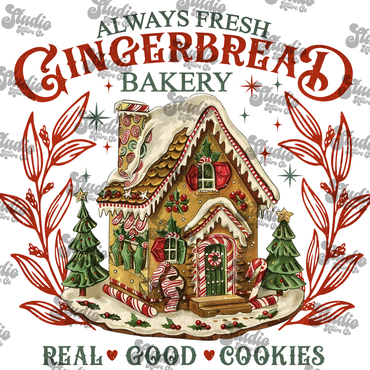 Always fresh gingerbread bakery, DTF Heat Transfer