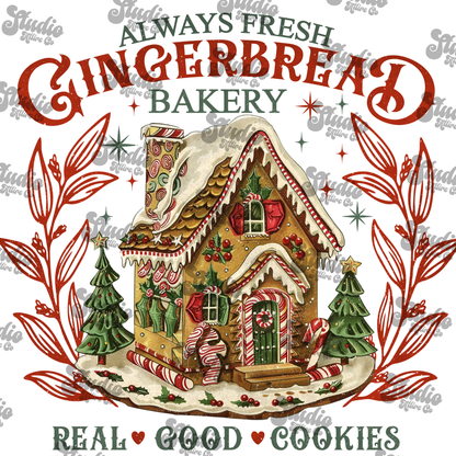 Always fresh gingerbread bakery, DTF Heat Transfer