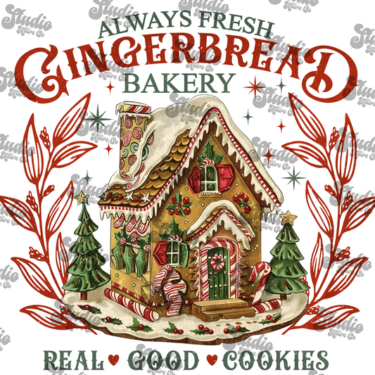 Always fresh gingerbread bakery, DTF Heat Transfer