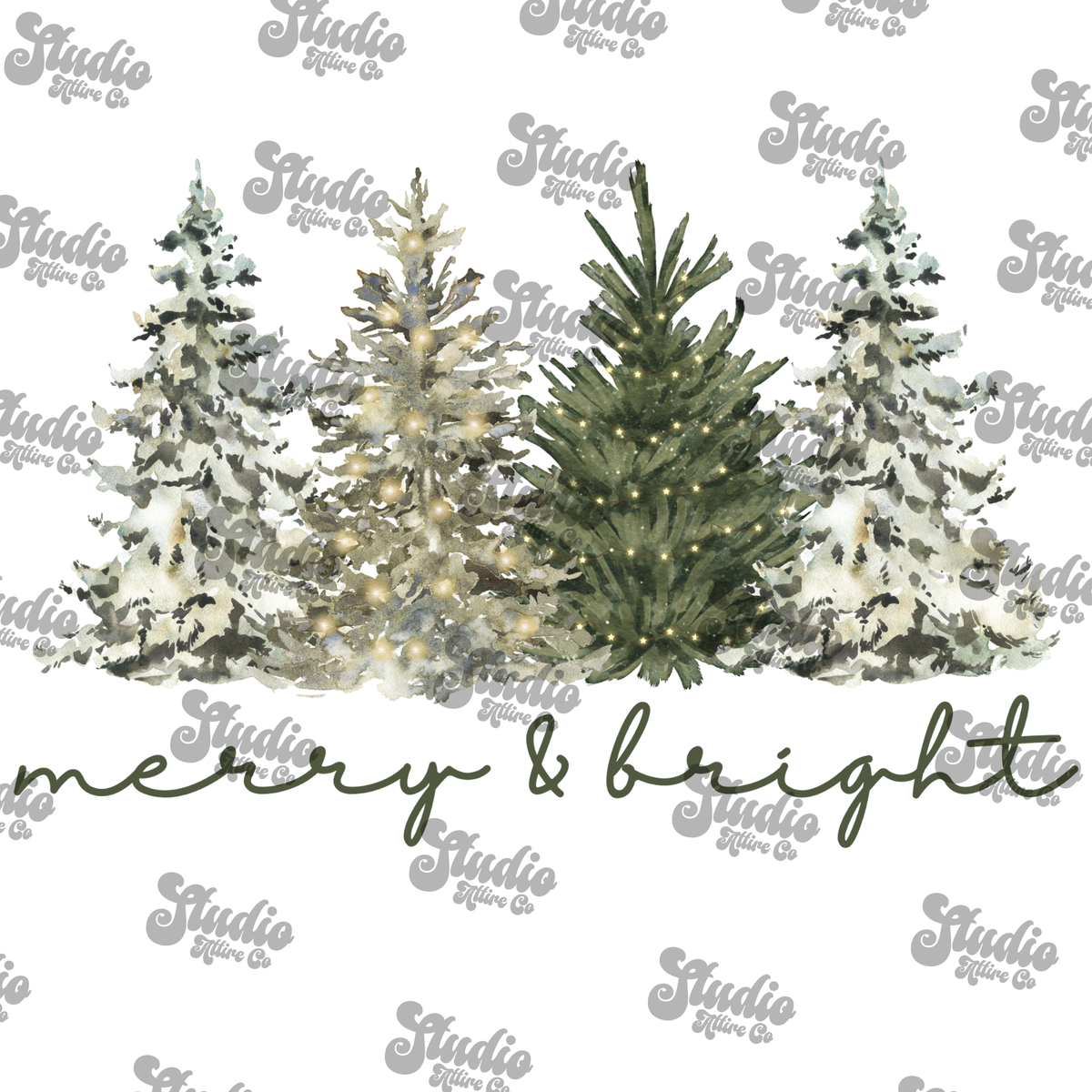 Merry & bright, DTF Heat Transfer