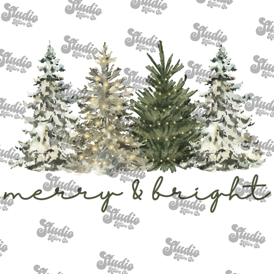 Merry & bright, DTF Heat Transfer