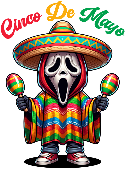 horror, cinco de mayo, heat transfer, press and peel