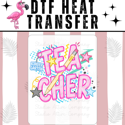 Kindergarten Teacher, DTF Heat Transfer