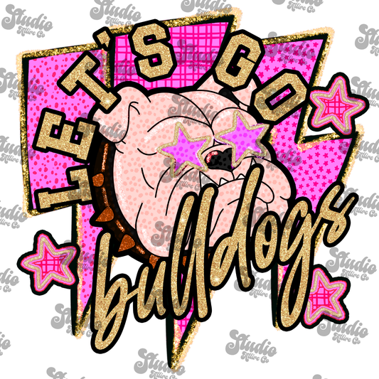Let's go bulldogs, DTF Heat Transfer
