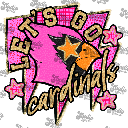 Let's go Cardinals, DTF Heat Transfer