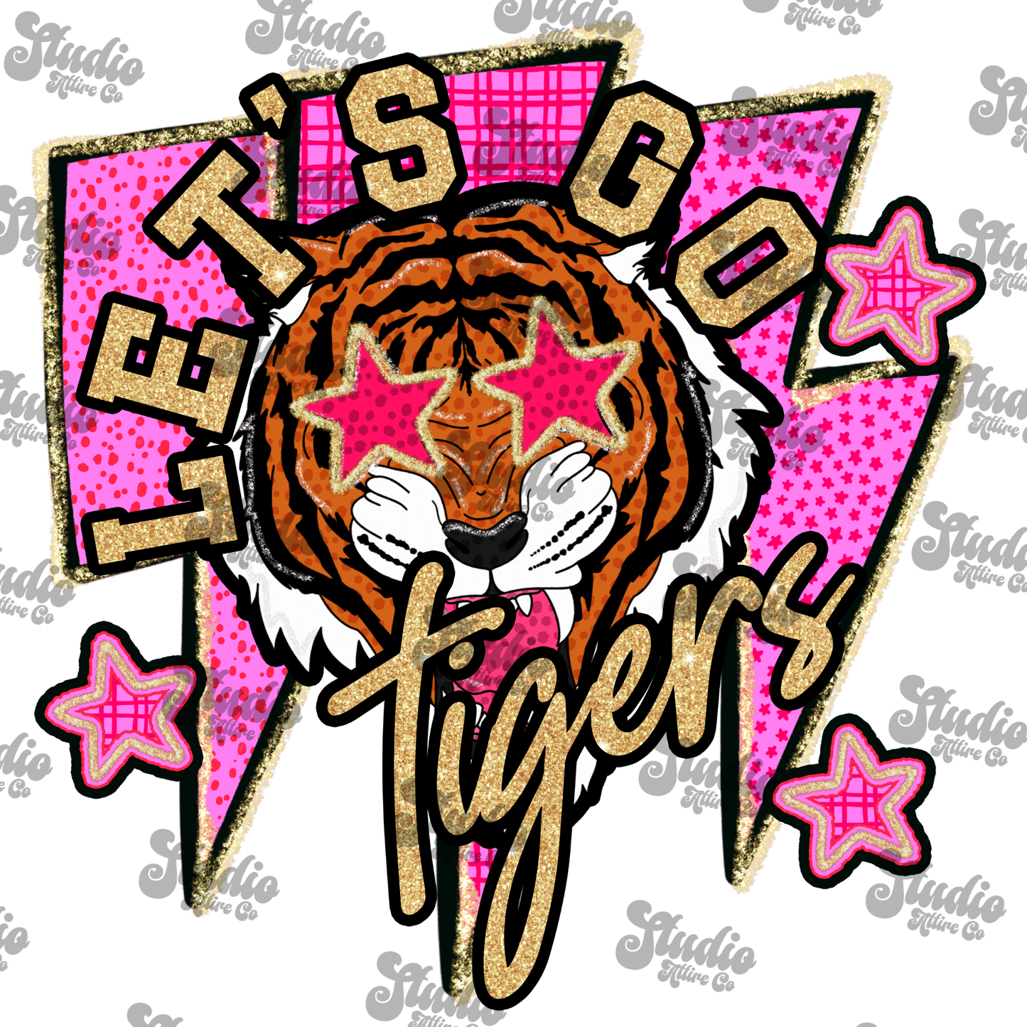 Let's go Tigers, DTF Heat Transfer