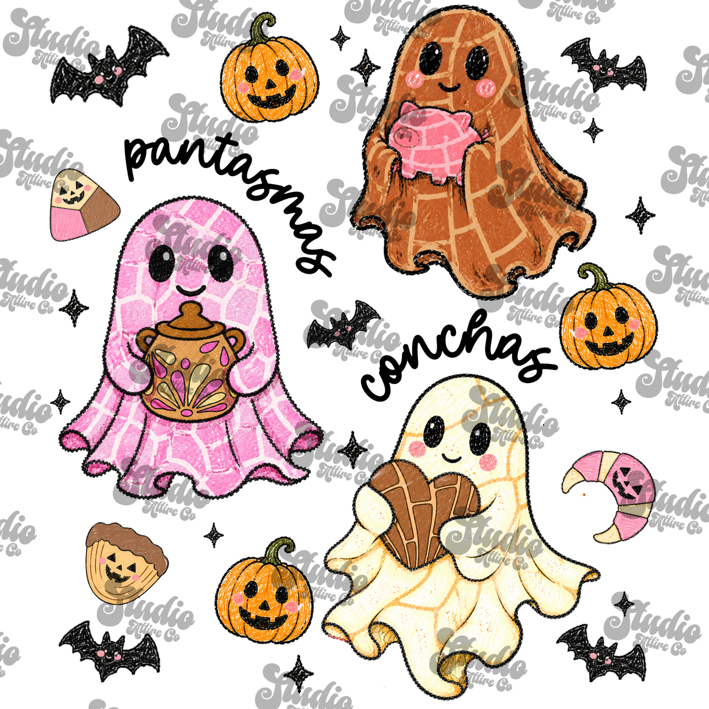 Pantasmas conchas ghosts, DTF Heat Transfer
