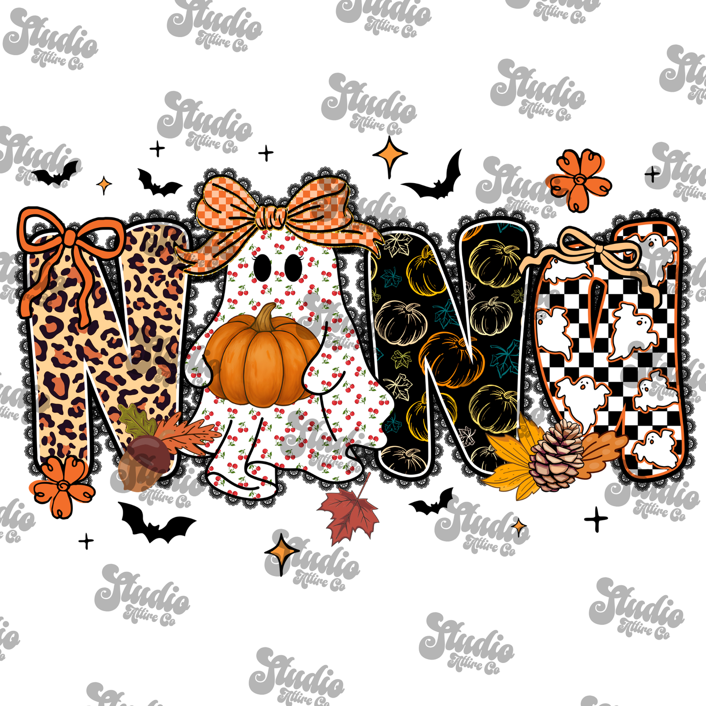 Preppy Halloween Names, DTF Heat Transfer