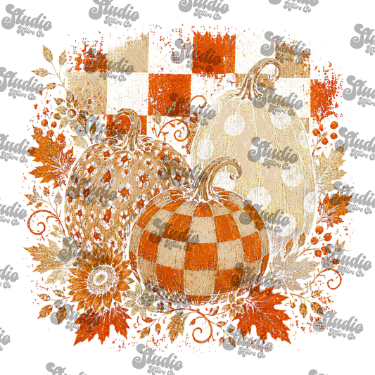 Pumpkin patches, DTF Heat Transfer