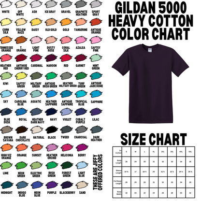 Gildan 5000 Heavy Cotton | Unisex Short Sleeve T-Shirt
