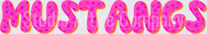 Bubble Mustangs, DTF Heat Transfer - Raw Image