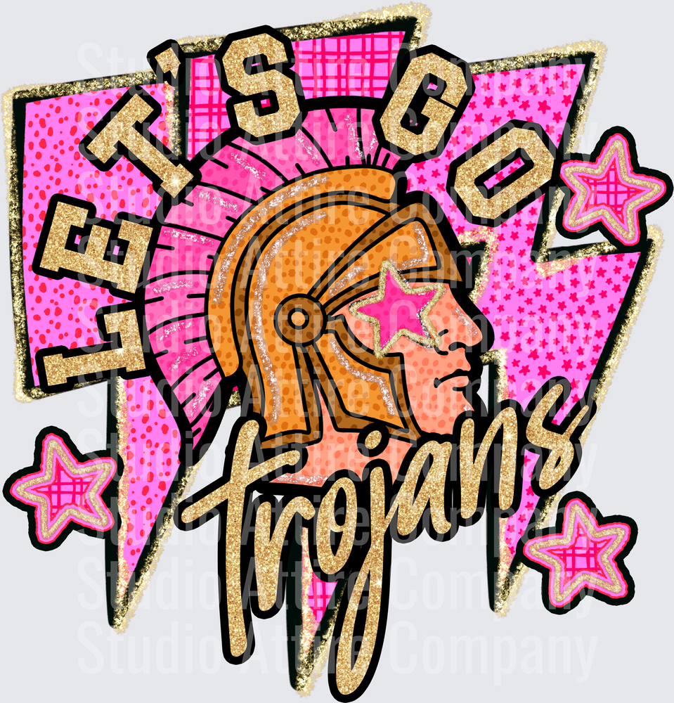 Let's go Tigers, DTF Heat Transfer - Raw Image